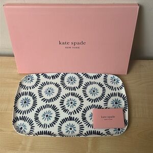 Kate Spade Lenox Floral Way White/Blue Pattern Hors D'oeuvre Tray